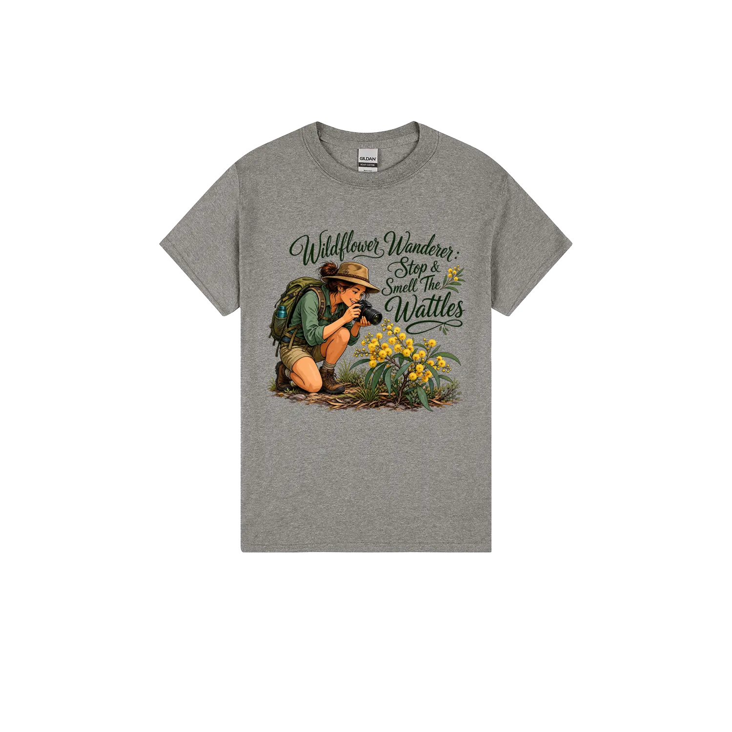 Heather Graphite front flat lay