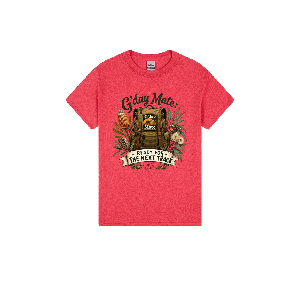 Heather Red front flat lay