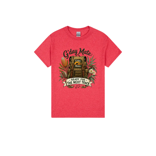 Heather Red front flat lay