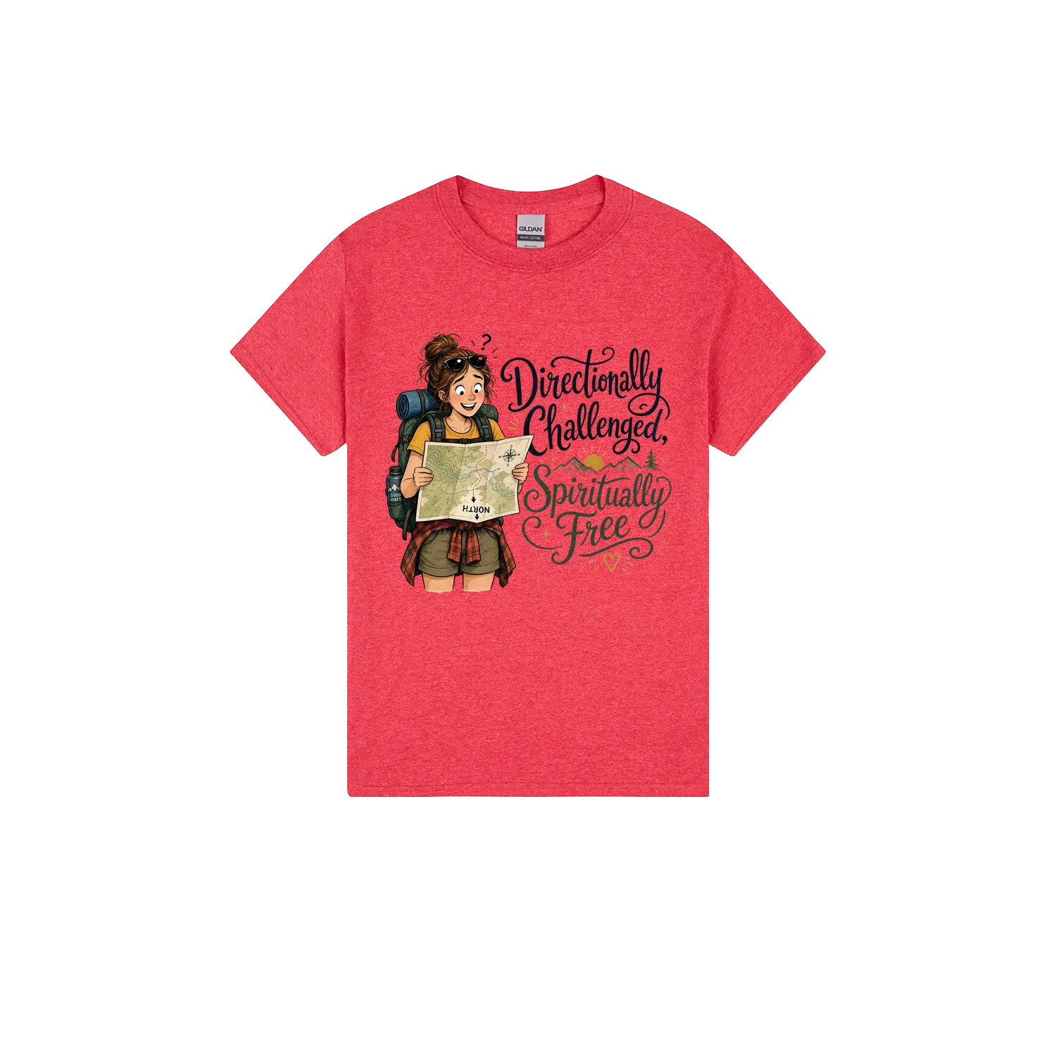 Heather Red front flat lay