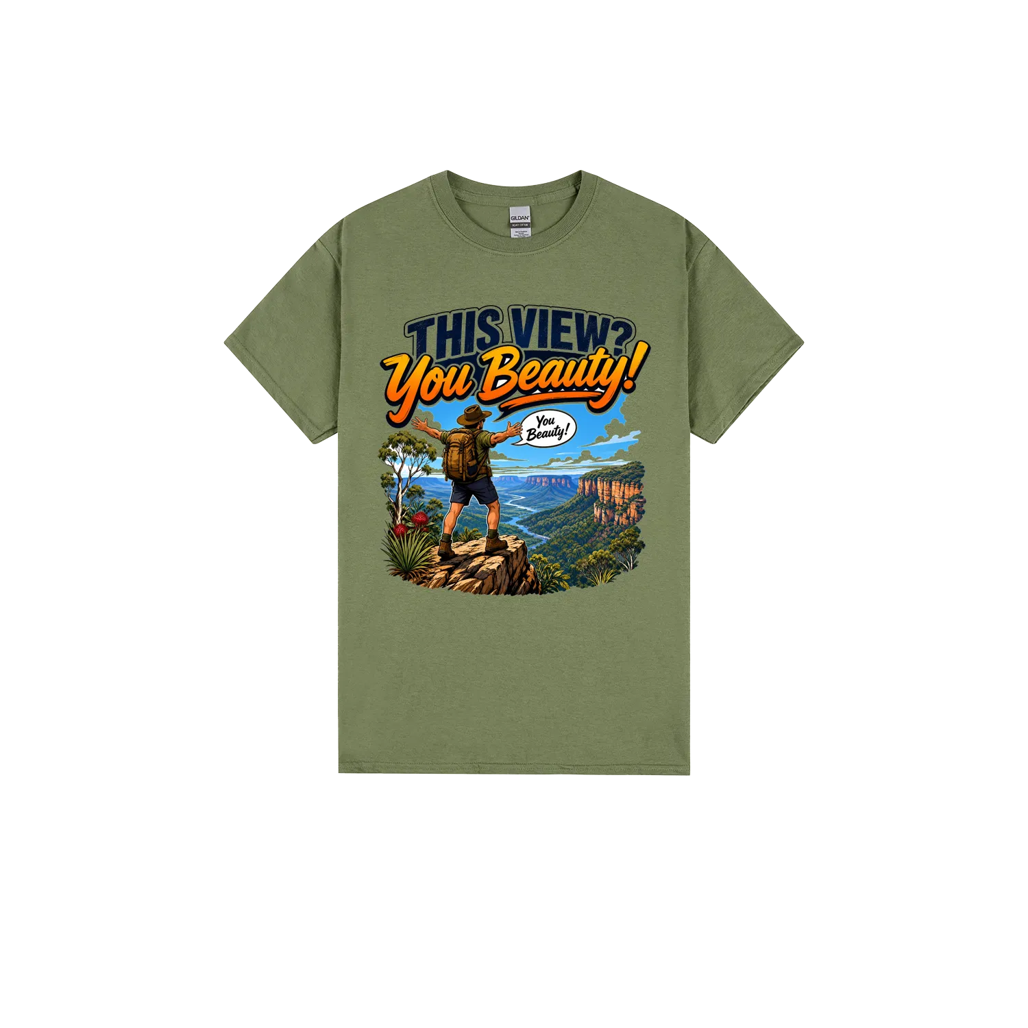Military Green front flat lay