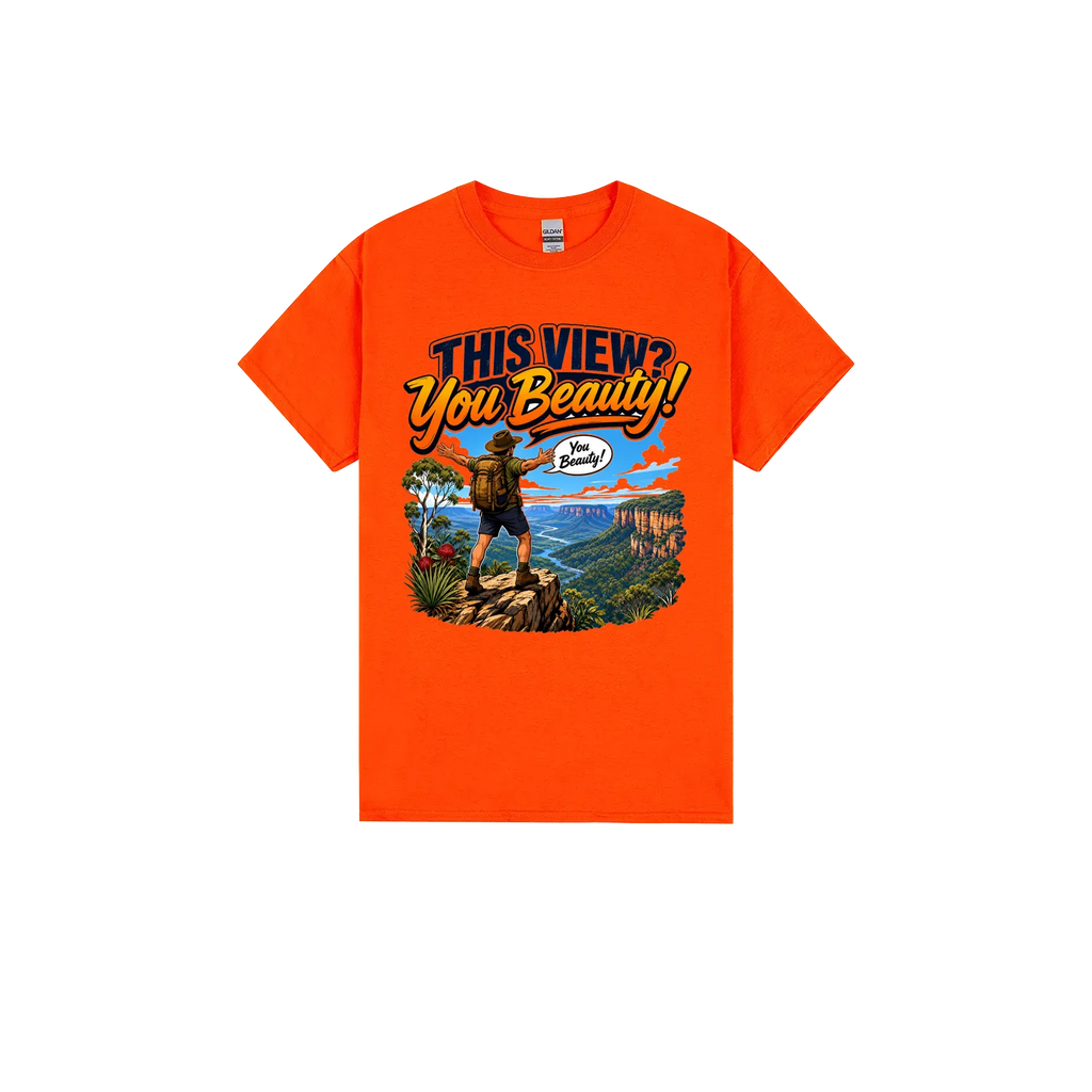 Orange front flat lay