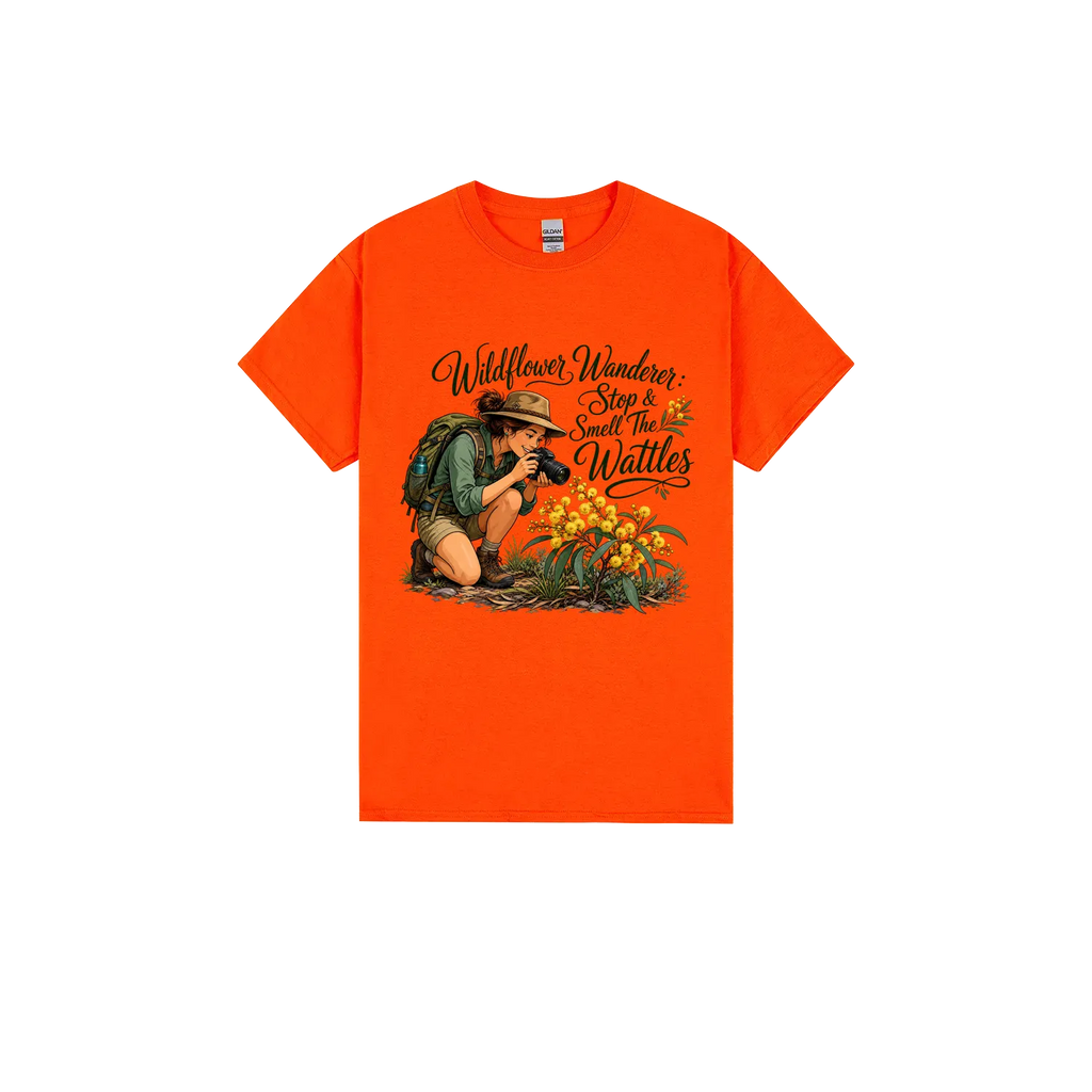 Orange front flat lay