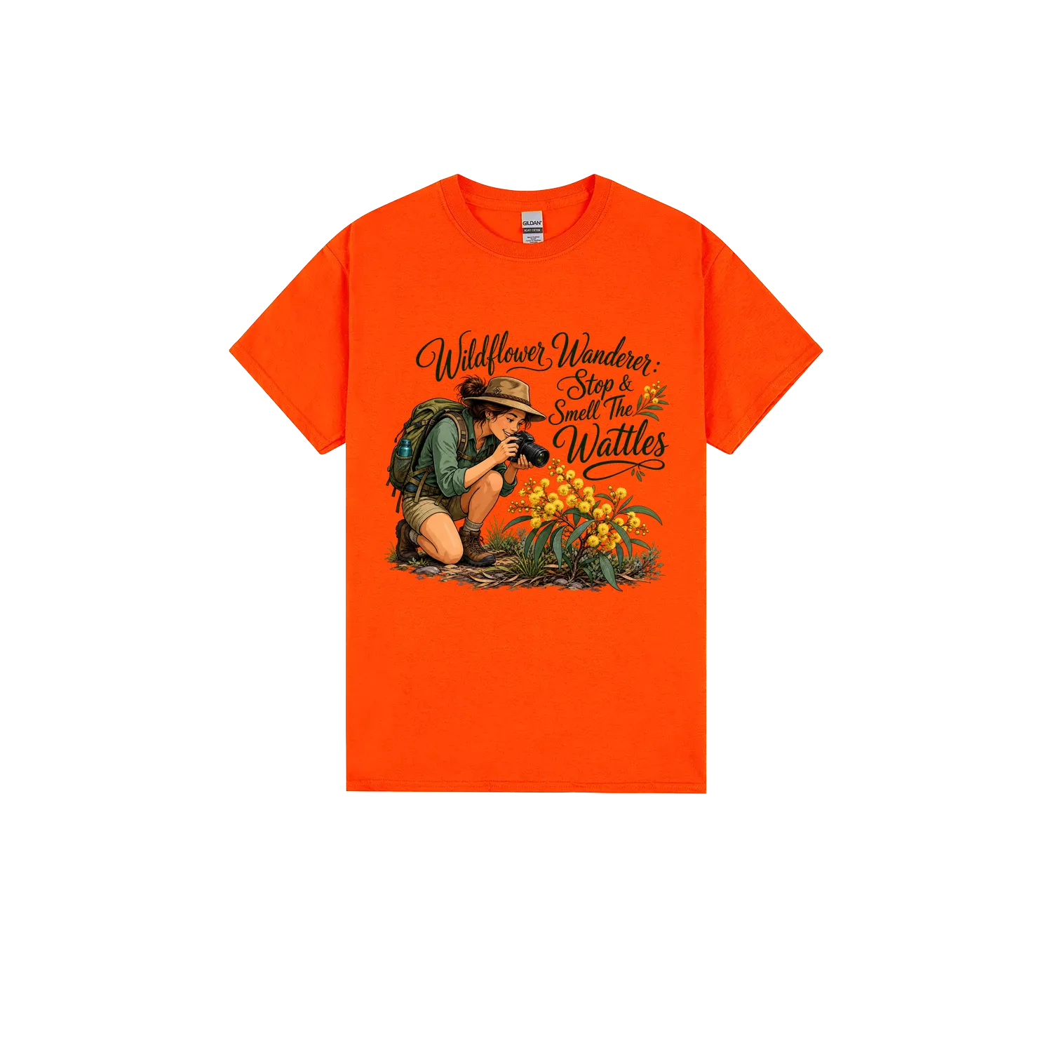 Orange front flat lay