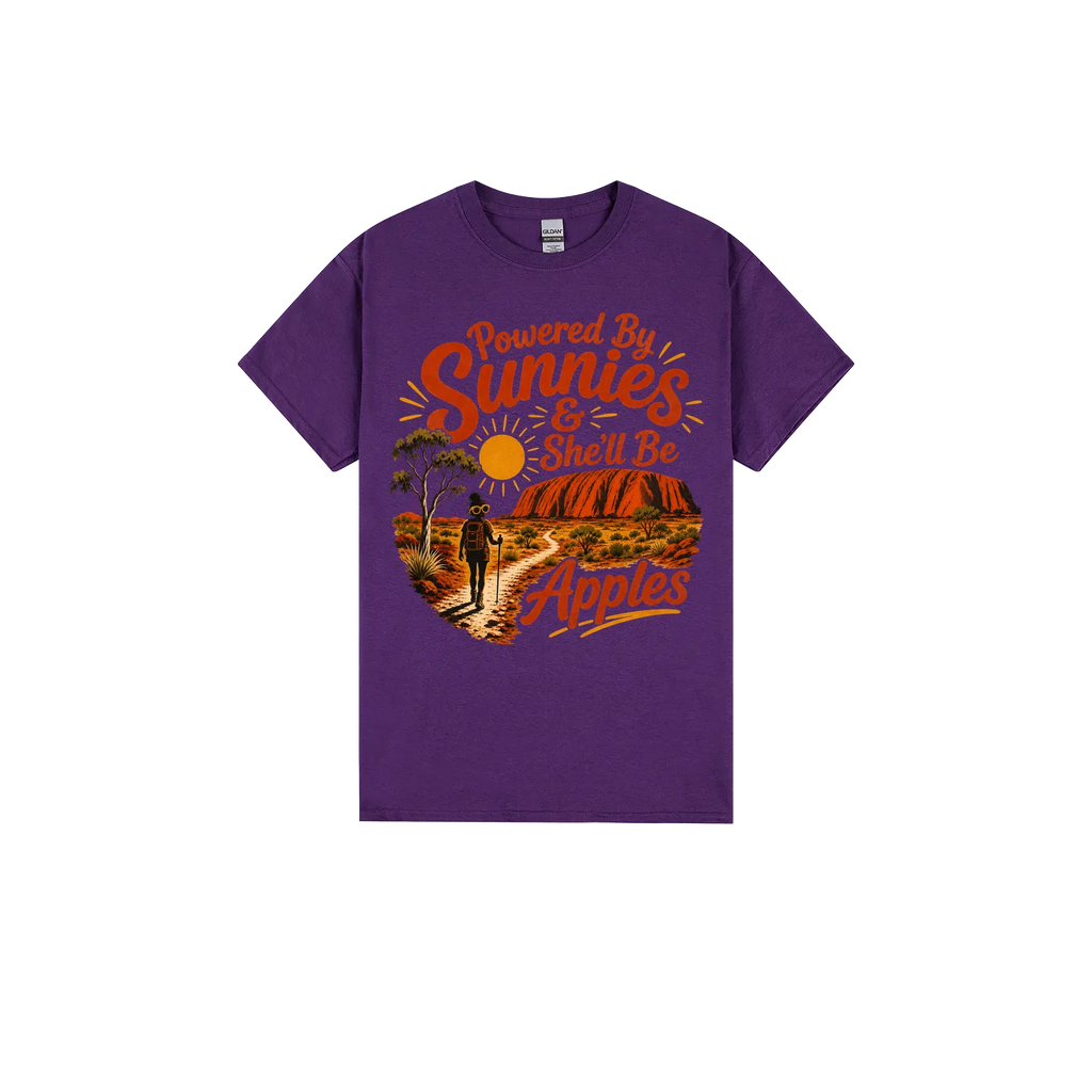 Purple front flat lay