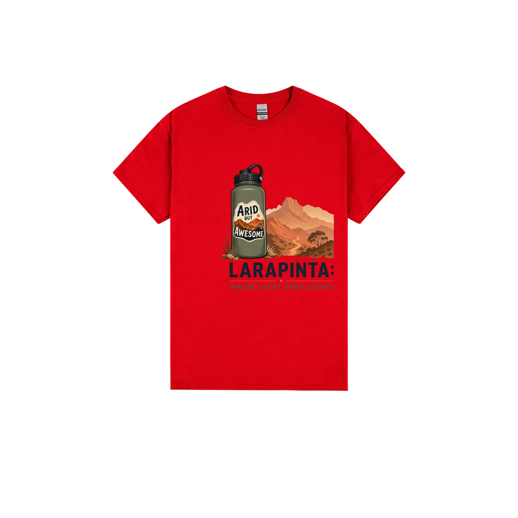 Red front flat lay