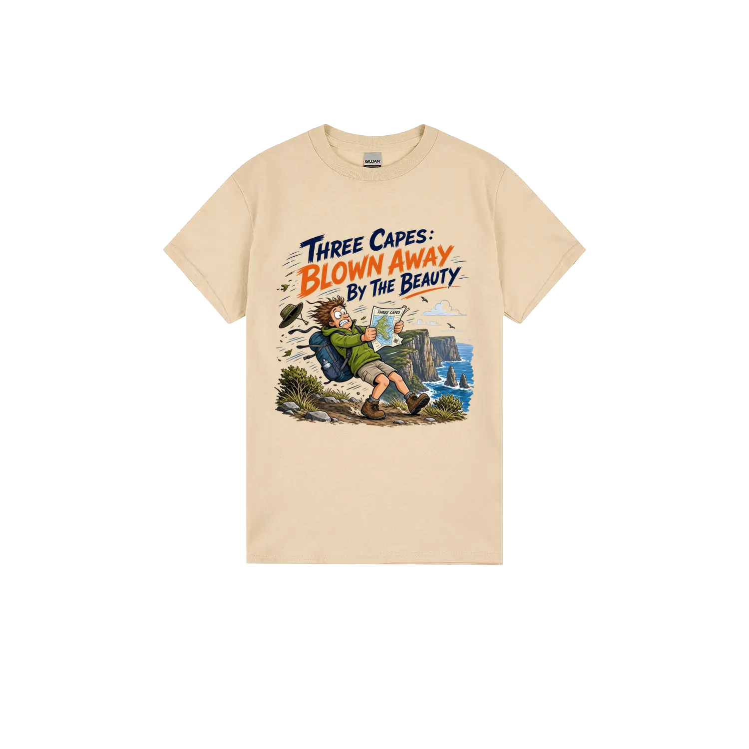 Sand front flat lay