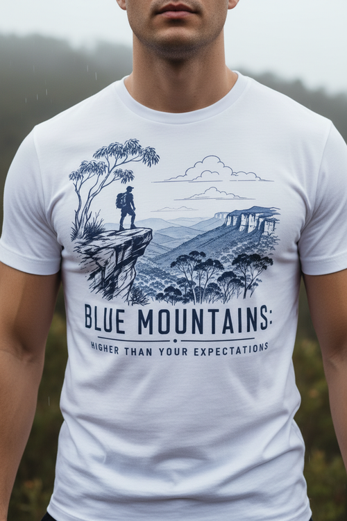 Blue Mountains Tee - Misty Bushland