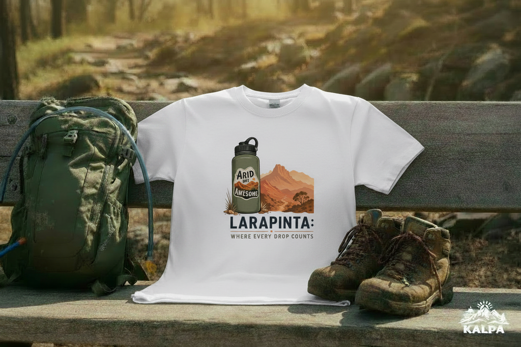 Larapinta White Tee Bench Mockup