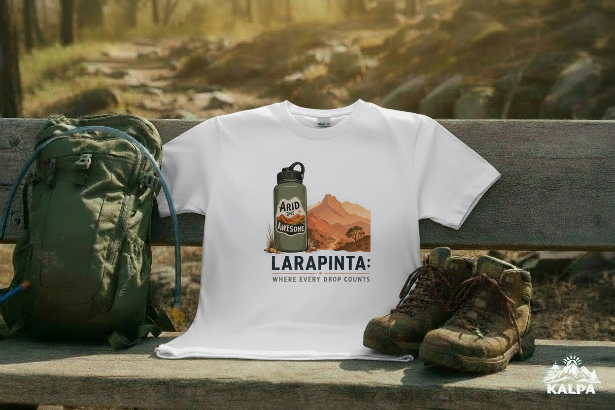 Larapinta White Tee Bench Mockup